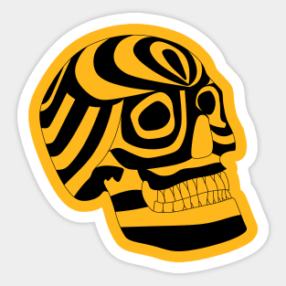 black in blank calavera ecopop tattoo Sticker